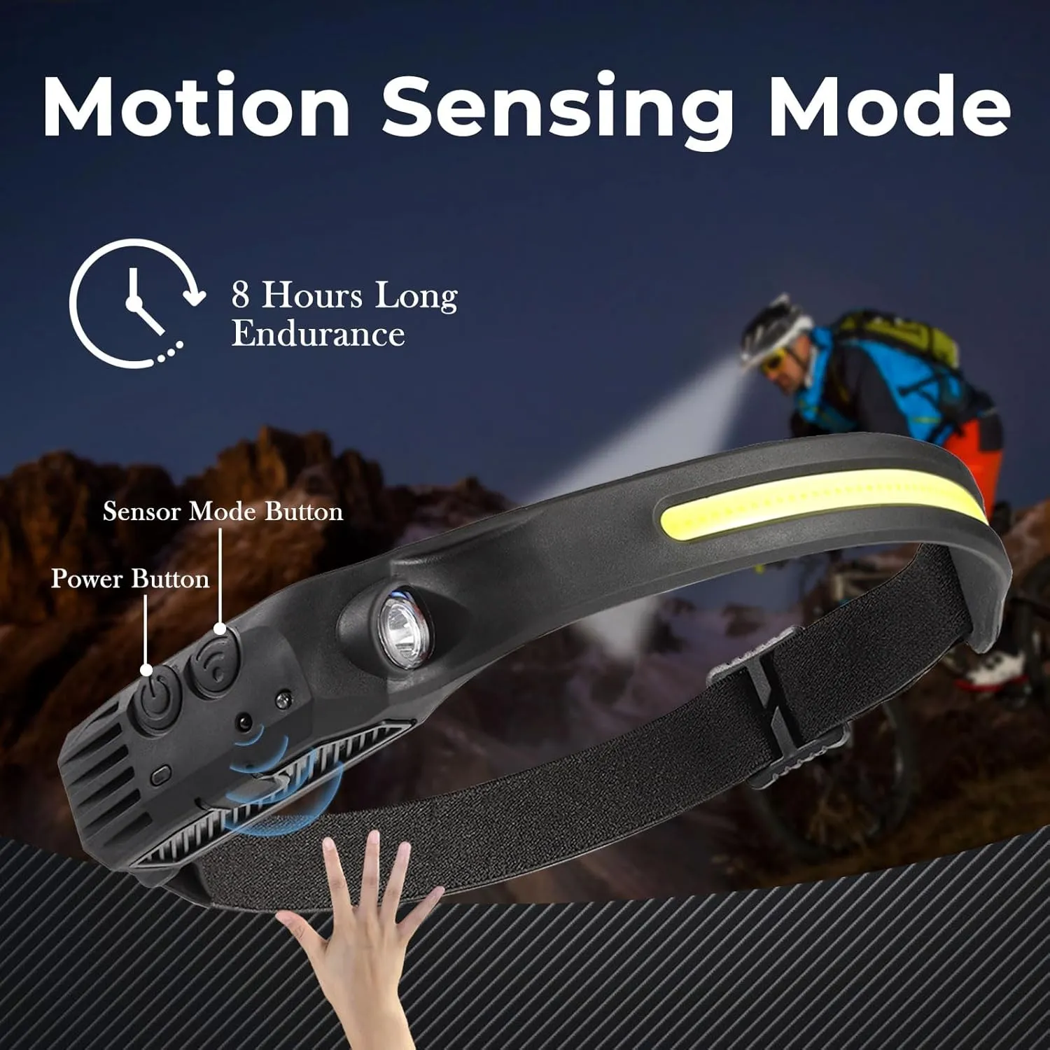 2 Pack Rechargeable Headlamp, 230Wide Beam Head Lights for Forehead, Head Lamps Led Rechargeable Waterproof Head Light Flashlight for Hiking, Running, Fishing, Cycling