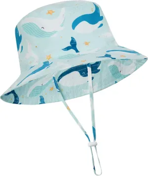 Baby Sun Hat Toddler Bucket Hats Summer Sun Protective Kids Beach Hats Wide Brim Outdoor Camping Hat for Boys Girls
