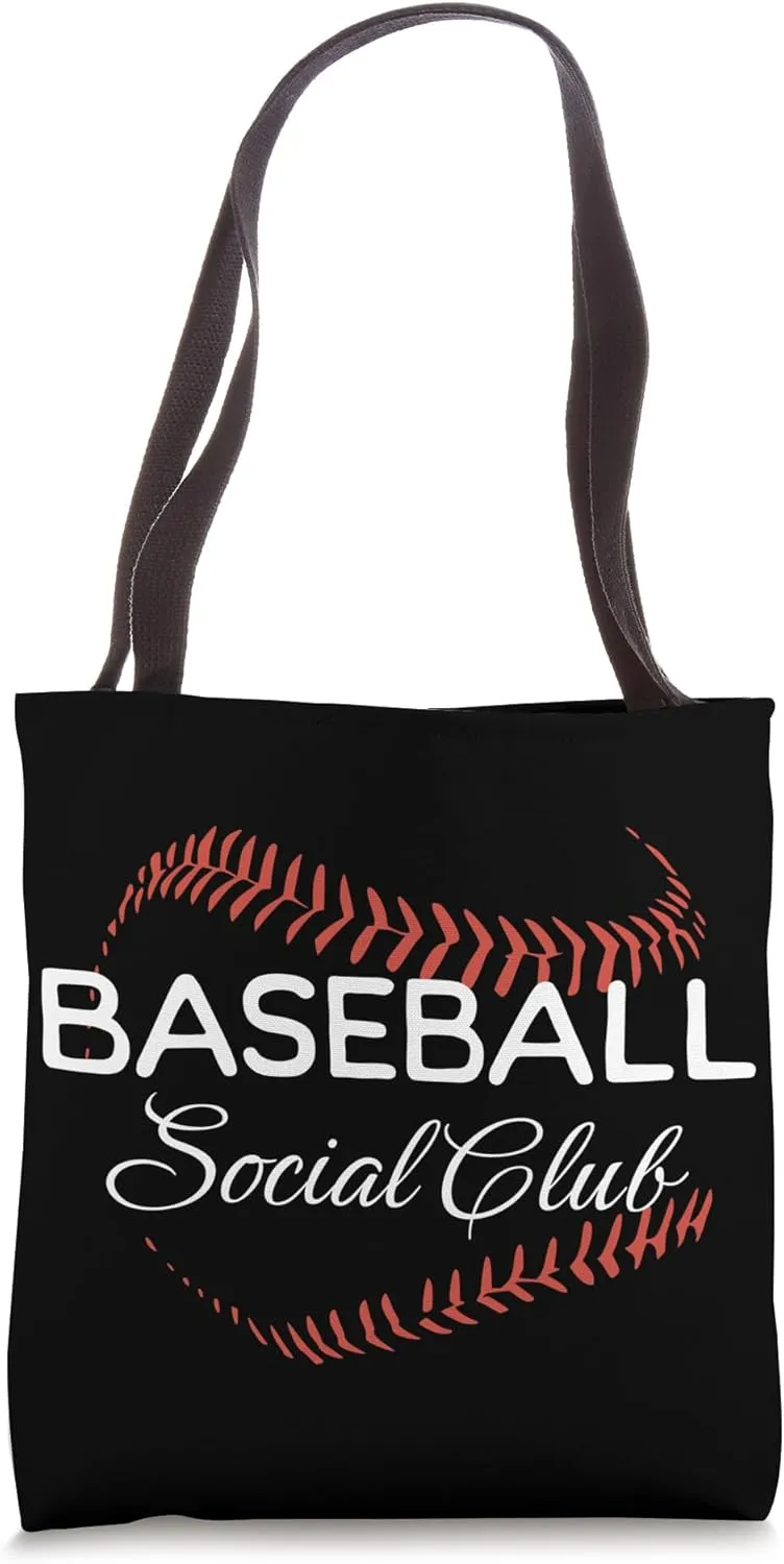 Baseball Social Club Funny Mom Tote Bag