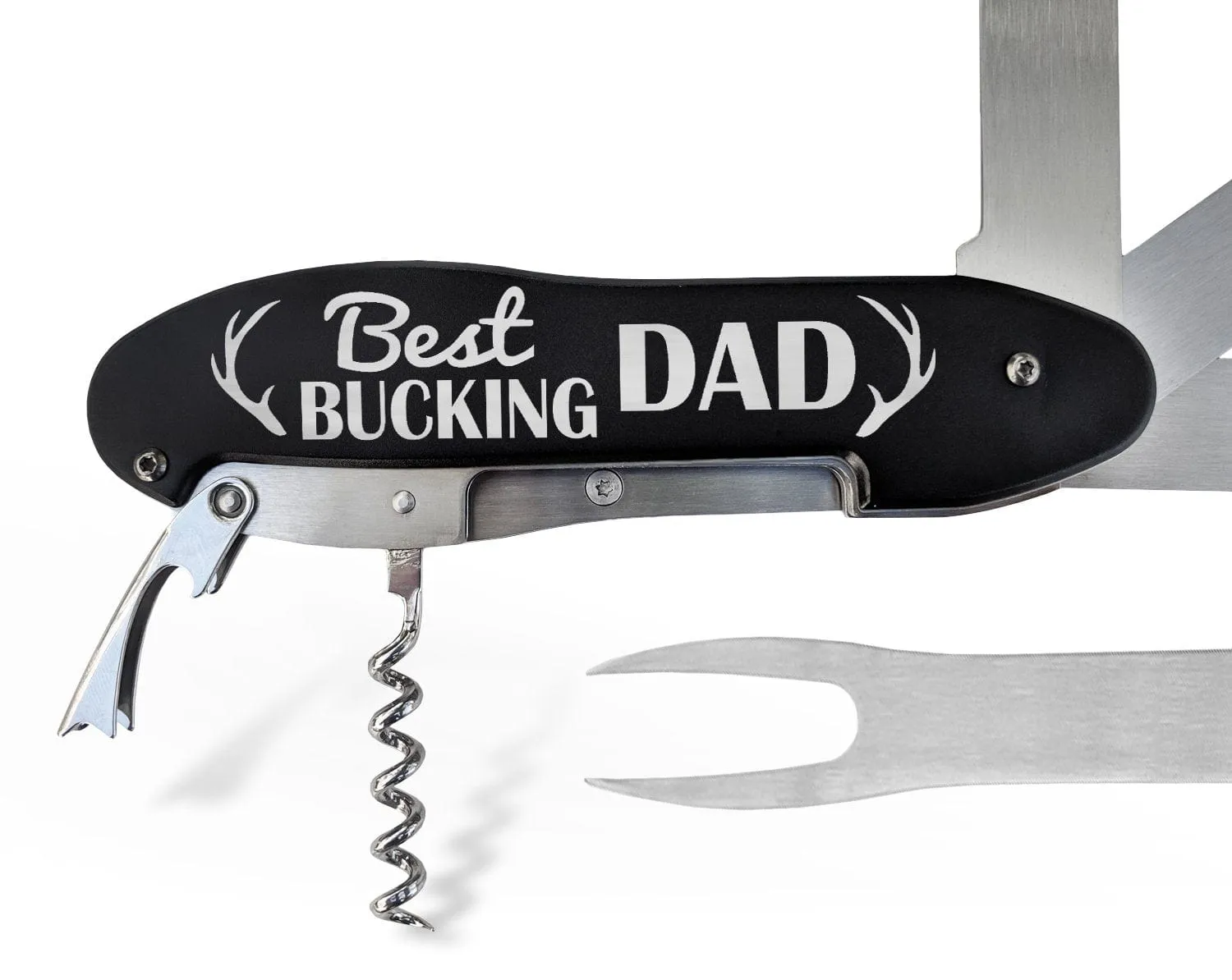 Best Bucking Dad Personalized Grilling Tools Kit BBQ Custom Grill Set for Dad Papa Fathers Day Country Wedding Father of Groom Barbecue Gift