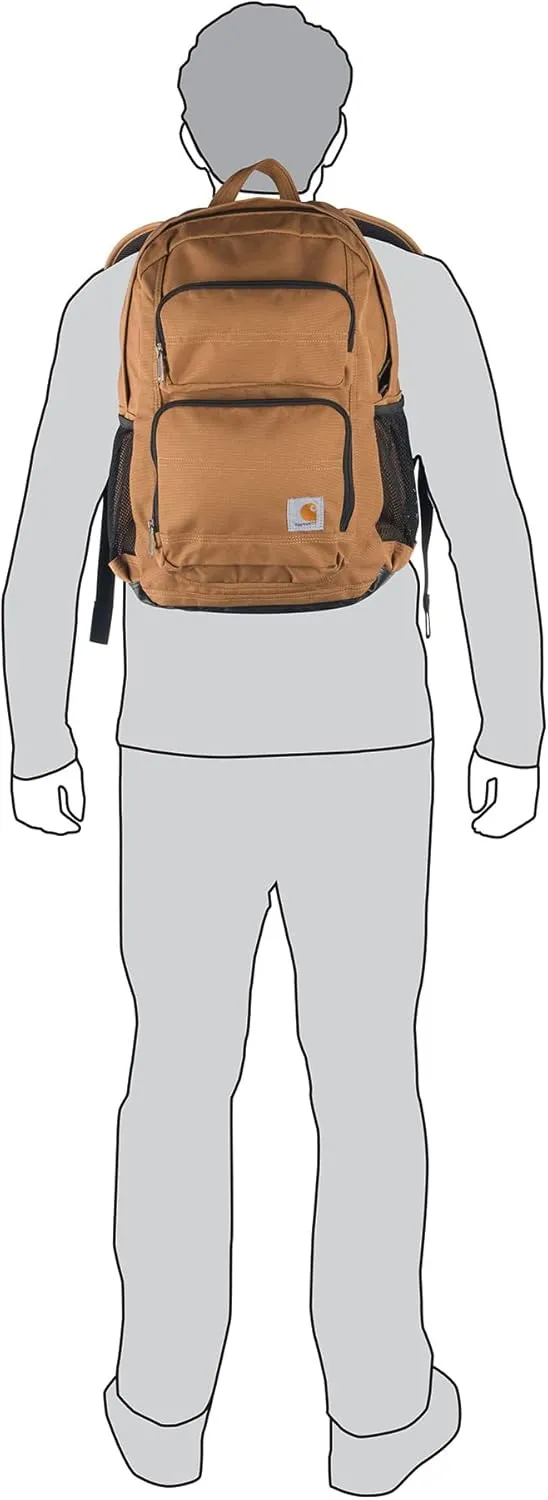 Carhartt 27L Single-Compartment Backpack, Durable Pack with Laptop Sleeve and Duravax Abrasion Resistant Base, Navy