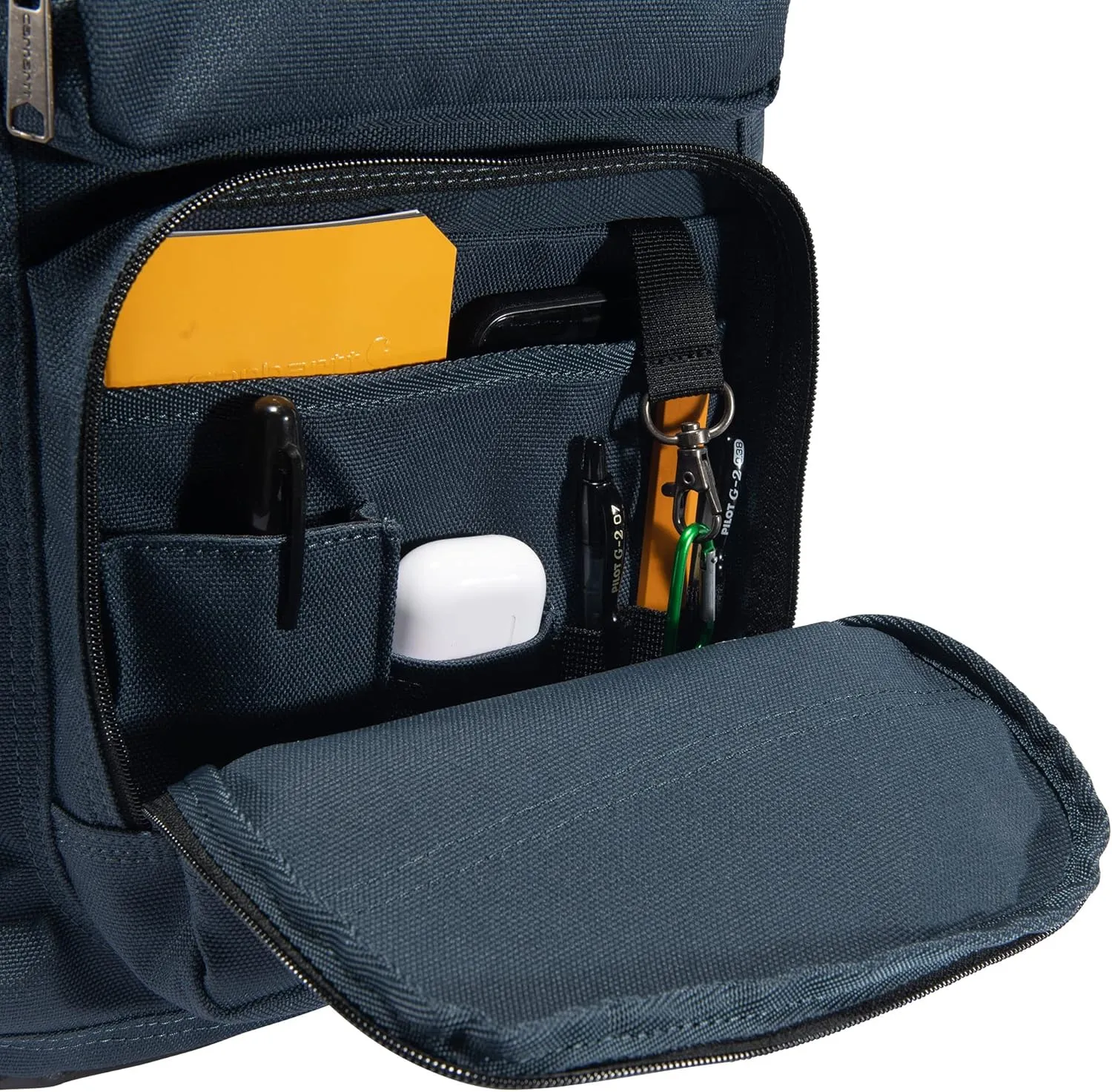 Carhartt 27L Single-Compartment Backpack, Durable Pack with Laptop Sleeve and Duravax Abrasion Resistant Base, Navy