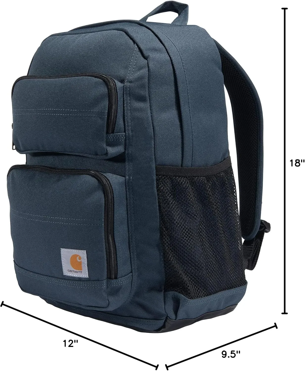 Carhartt 27L Single-Compartment Backpack, Durable Pack with Laptop Sleeve and Duravax Abrasion Resistant Base, Navy