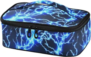 Cool Blue Lightning Small Lunch Bag for Man Women, Mini Lunchbox Insulated Lunch Box Kids Tote Lunch Bag Adult Lunch Bag Food Containers Portable Cooler Bags Reusable Snack Bag