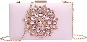 Cute Diamond Evening Clutch Purse Shoulder Bag Crossbody Handbag With Chain For Women