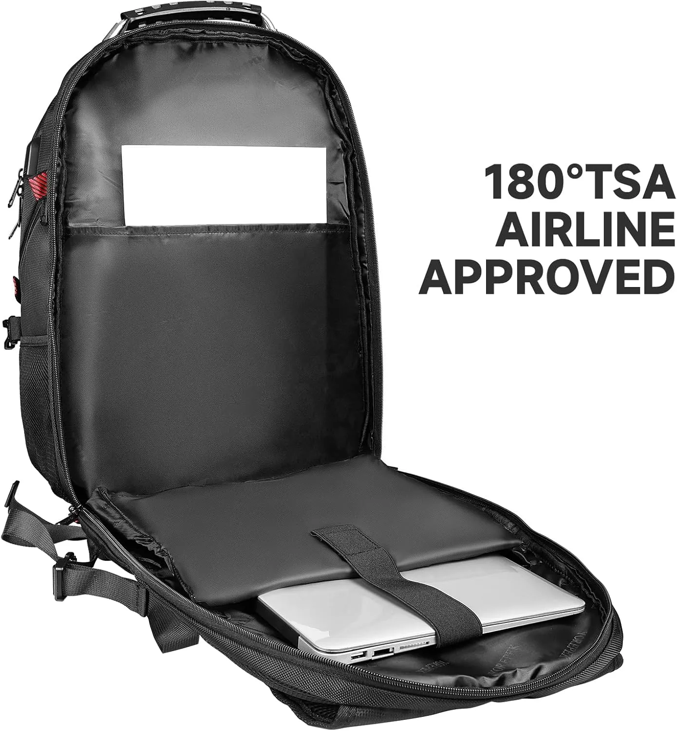 Extra Large Travel Backpack, 50L Laptop Backpacks for Men, Big Capacity Computer College Backpack TSA Airline Approved Business Work Bag With USB Charging Port, Gifts For Him Black