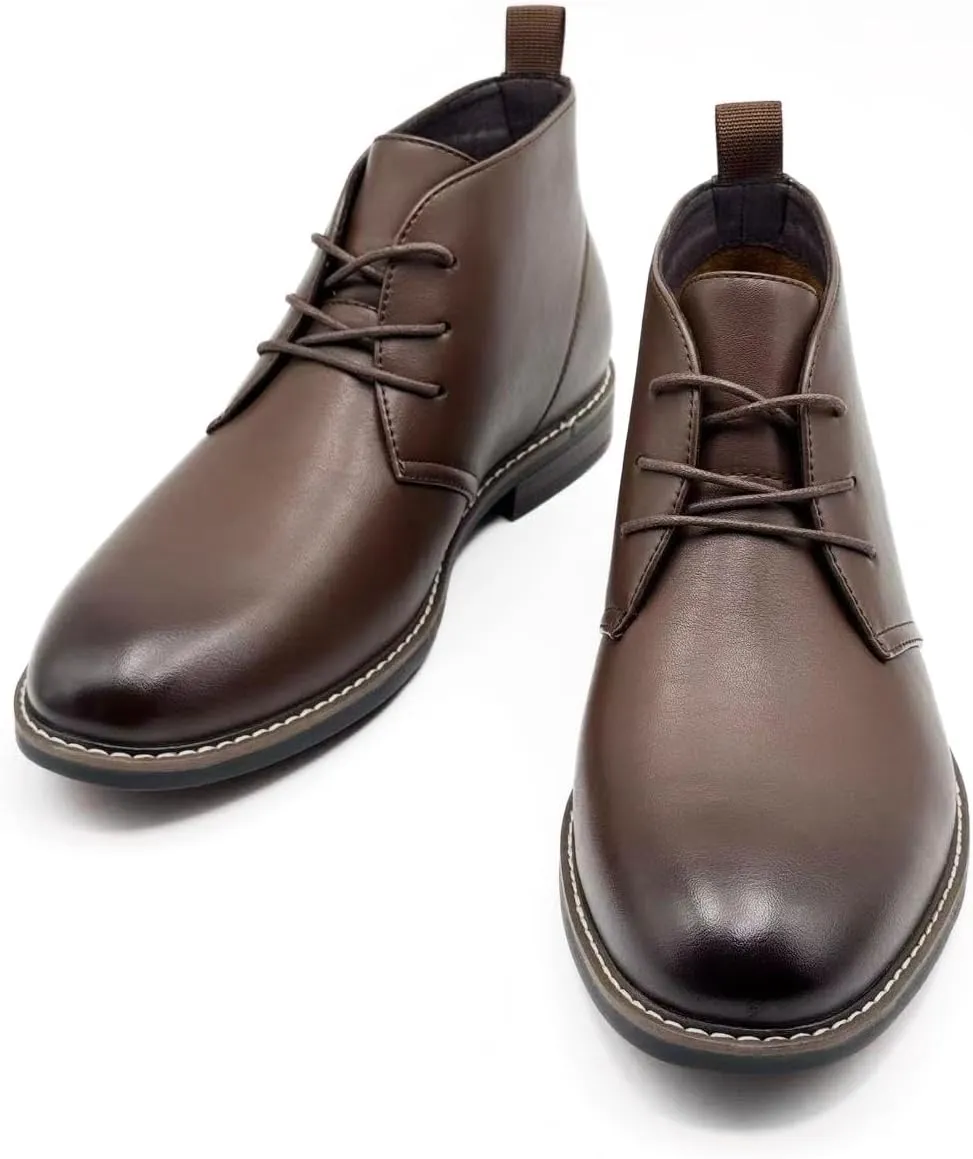 Finishing & Sewing Men's Classic Dress Casual Chukka Boots Lace Up Desert Ankle Boots