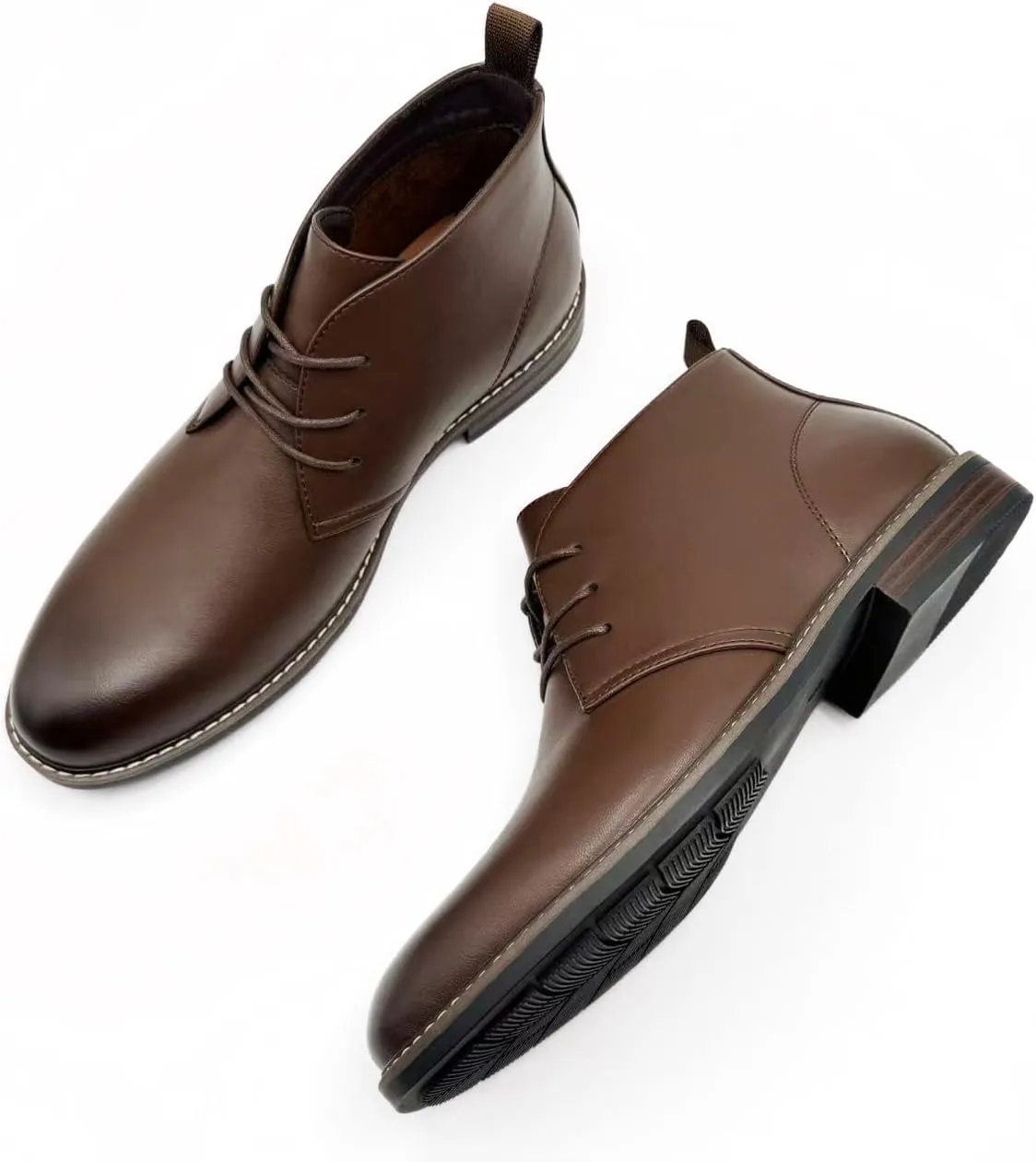 Finishing & Sewing Men's Classic Dress Casual Chukka Boots Lace Up Desert Ankle Boots
