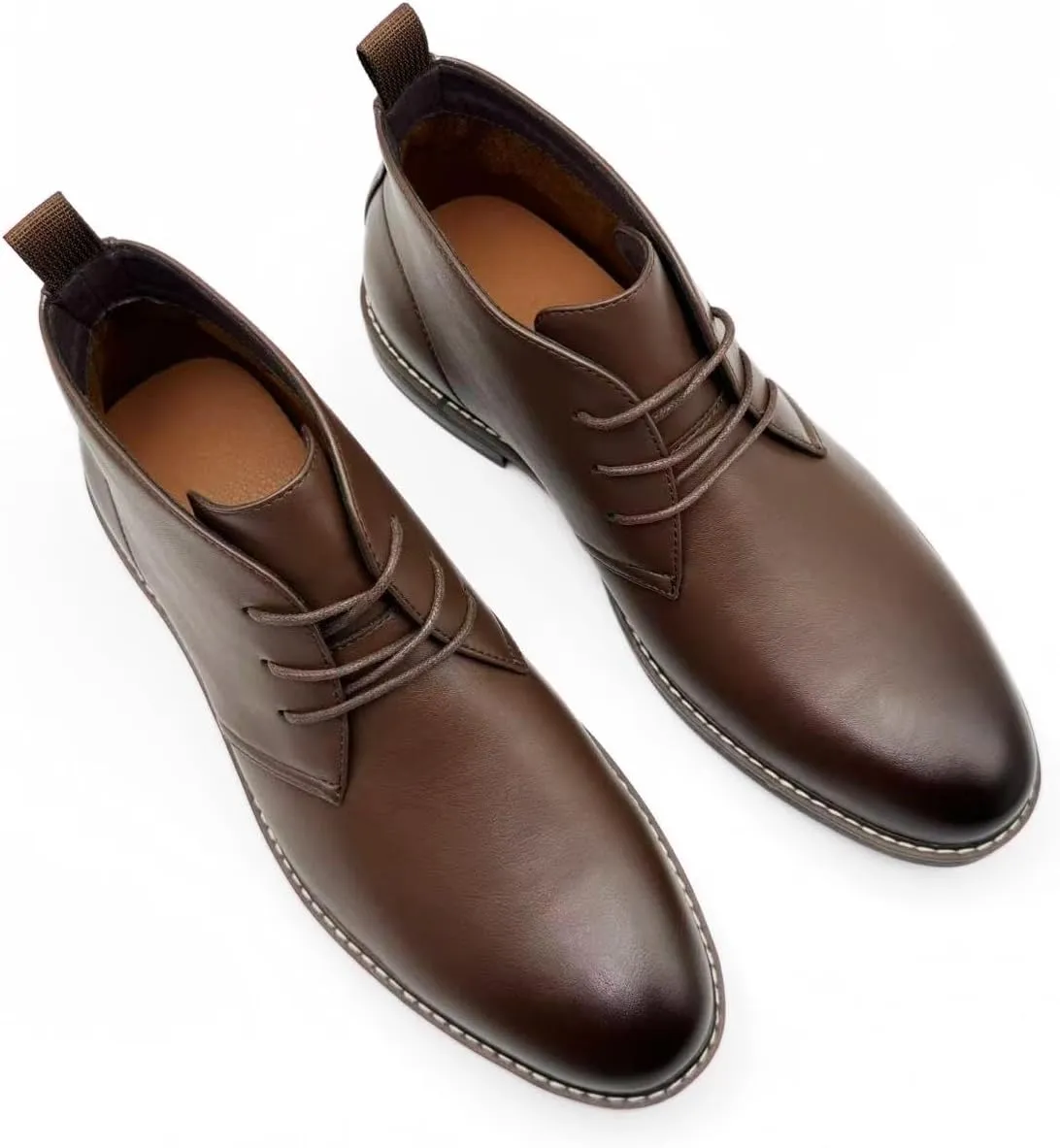 Finishing & Sewing Men's Classic Dress Casual Chukka Boots Lace Up Desert Ankle Boots