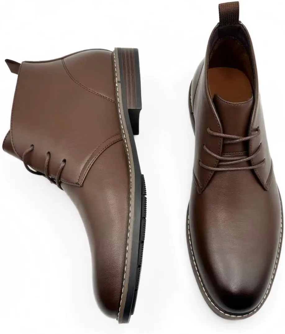 Finishing & Sewing Men's Classic Dress Casual Chukka Boots Lace Up Desert Ankle Boots