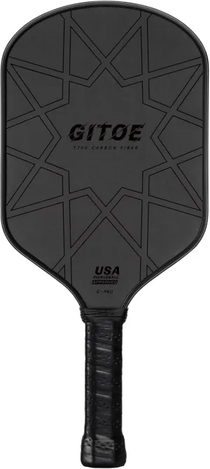 G-Pro Pickleball Paddle  16MM Raw Carbon Fiber T700 Pickleball Paddle with High Spin, Control & Power  2025 USAPA Approved for Professional Players