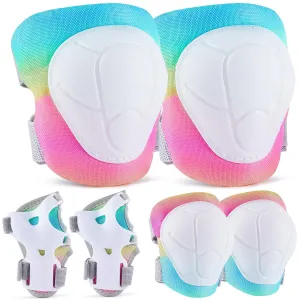Knee Pads for Kids, Adjustable Toddler Knee Pads and Elbow Pads Set for Boys Girls 3-8-13 Years, Kids Protective Gear Set for Skating Roller Skate Scooter Cycling