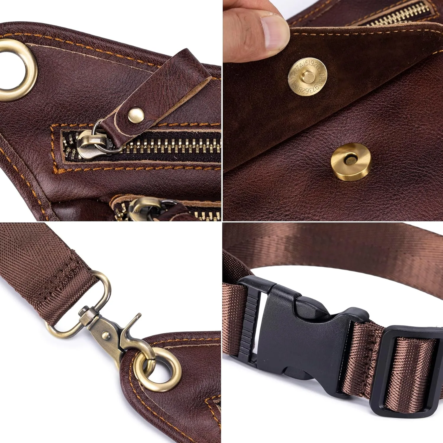 Motorcycle Drop Leg Bag Waist Pack for Men Women Outdoor Travel Sports Tactical Bike Cycling Riding Hiking Camping Pouch Belt Bumbag Coffee