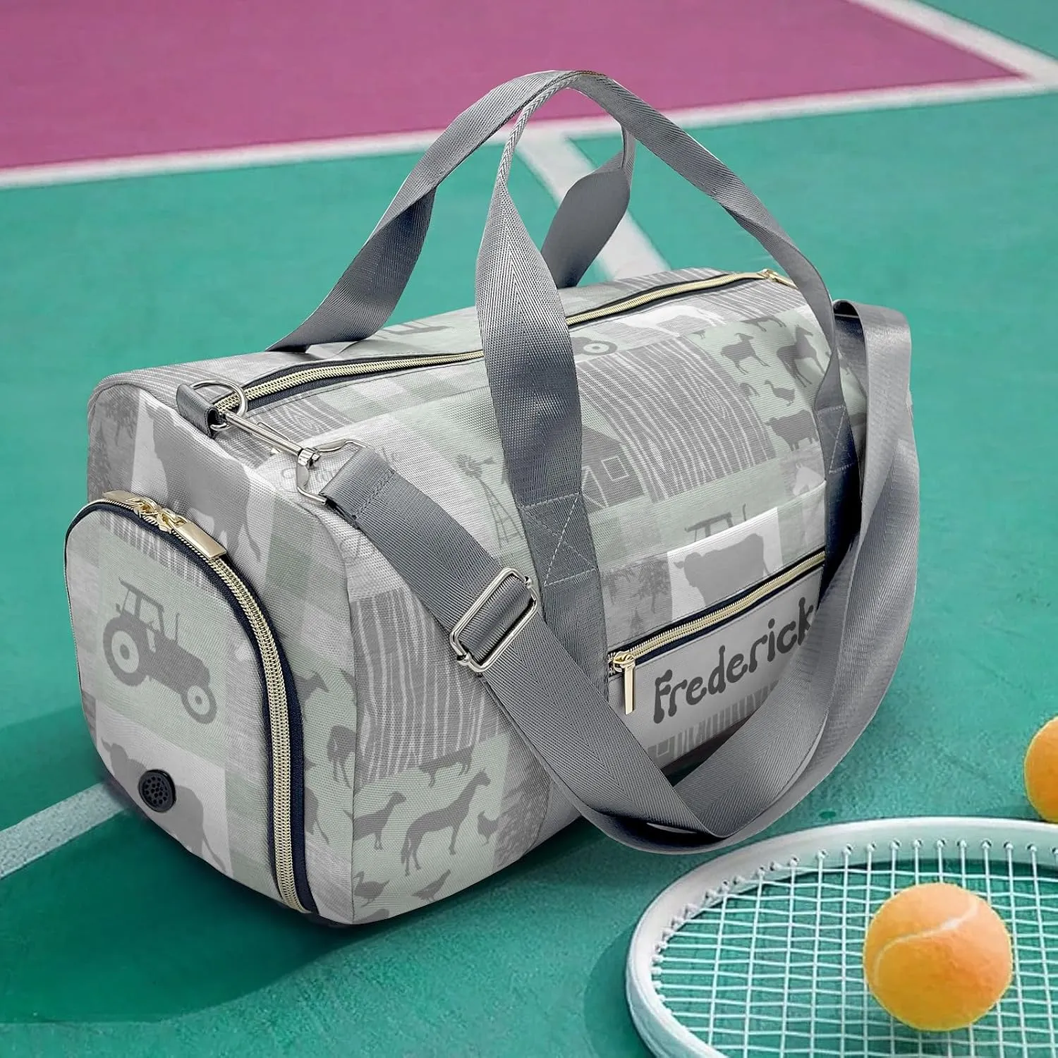 Personalized Farm Life Custom Multi-functional Travel Bag, Unisex Portable Duffel Bag, Short Distance Travel Assistant