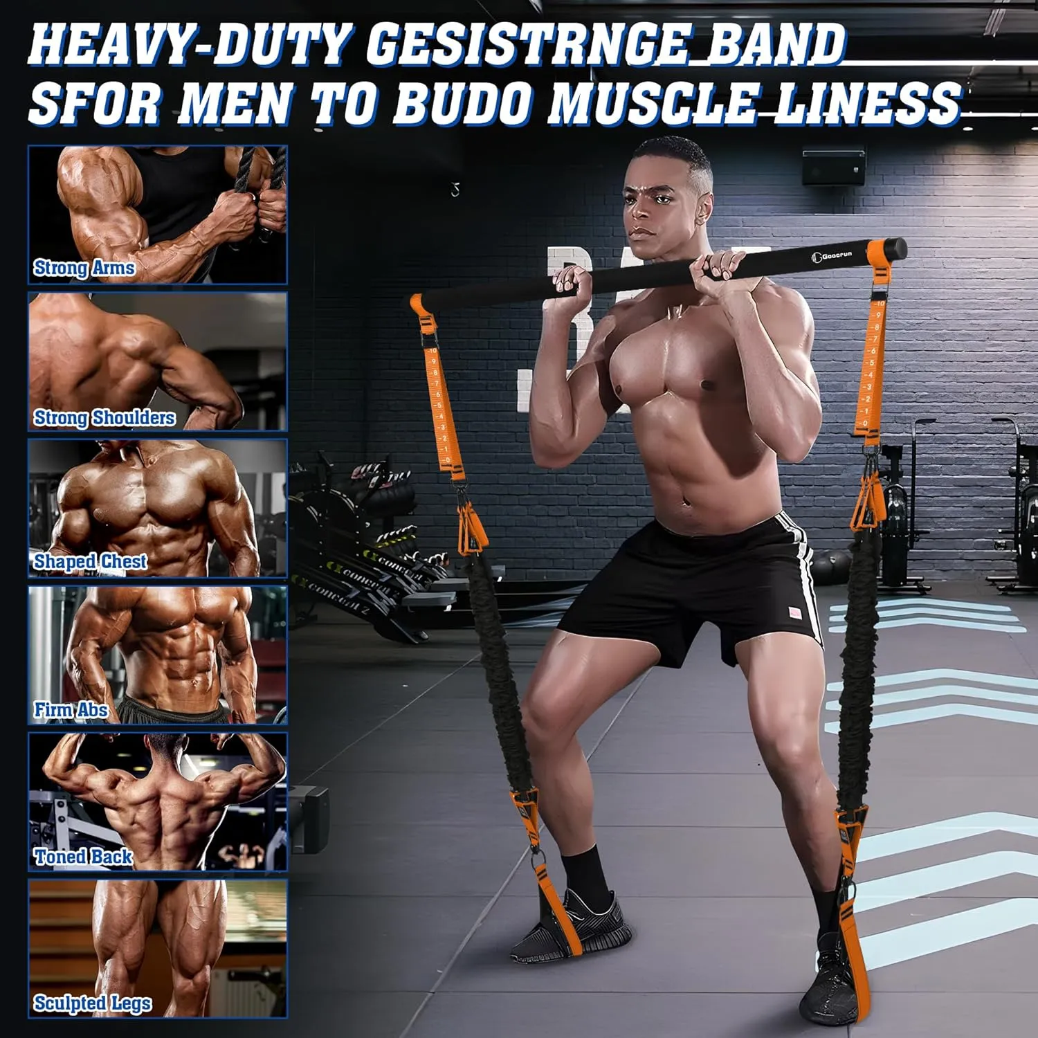 Portable Pilates Bar Kit with Resistance Bands for Men and Women - 3 Set Exercise Resistance Bands - Multifunctional Home Gym - Supports Full-Body Workouts  with Fitness Poster and Video