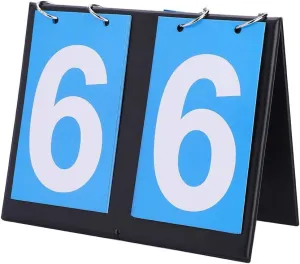 Portable Table Top Score Keeper, Easy Flip Indoor/Outdoor Score Counter Scoring System for Table Tennis Basketball Soccer Football Baseball and More(2 digit)