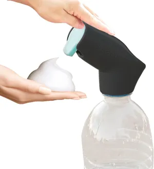 Refillable Caps, 2 Pack - Universal Fit Turns Most Disposable Water Bottles Into A Hand Washing Station