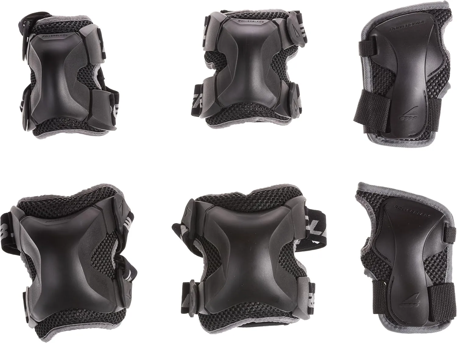 Rollerblade X Gear 3 Pack Protective Gear, Knee Pads, Elbow Pads and Wrist Guards, Inline Skating, Multi Sport Protection, Unisex, Black