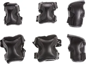 Rollerblade X Gear 3 Pack Protective Gear, Knee Pads, Elbow Pads and Wrist Guards, Inline Skating, Multi Sport Protection, Unisex, Black