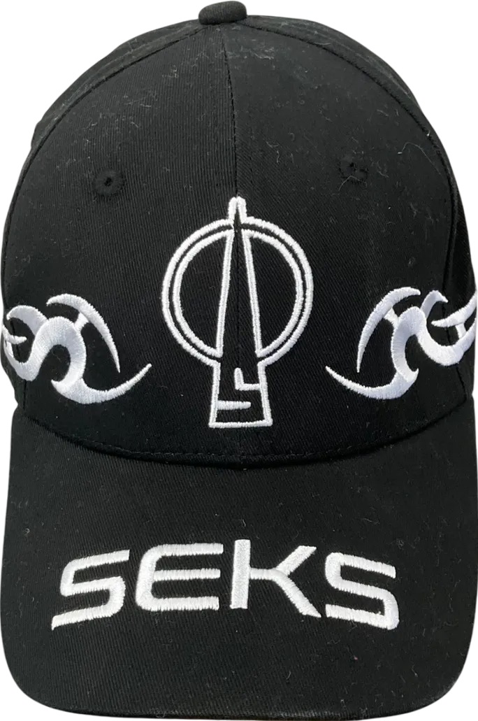 Seks Black Embroidered Baseball Cap One Size
